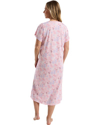Marlon womens Autumn Leaf Jersey Longer Length Nightdress