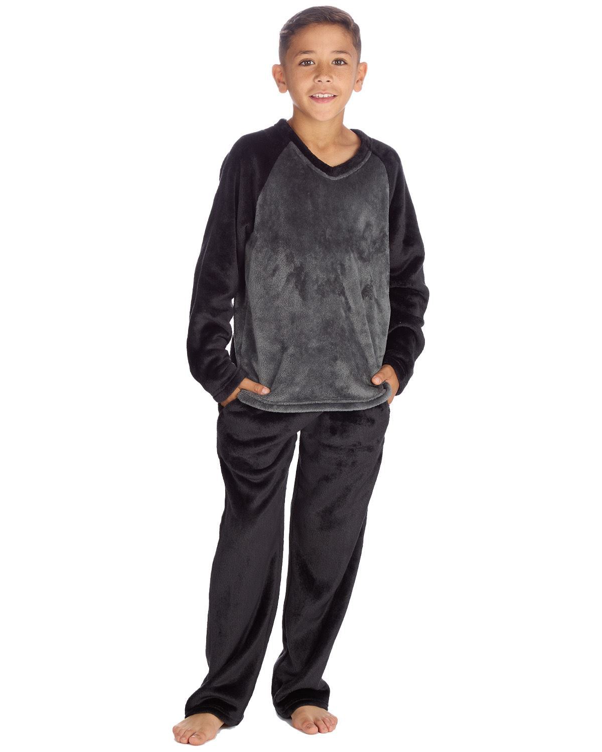 Cargo Bay Boys Polished Fleece Plain Pyjamas