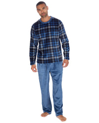 Cargo Bay Mens Polished Fleece Check Pyjamas