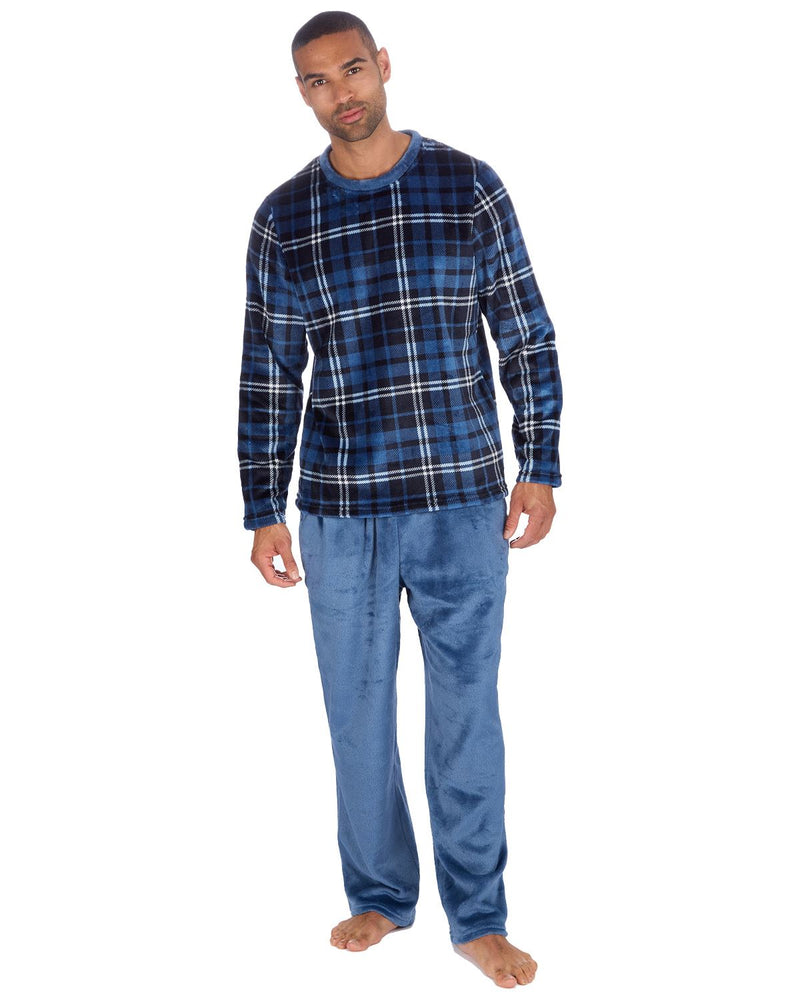 Cargo Bay Mens Polished Fleece Check Pyjamas