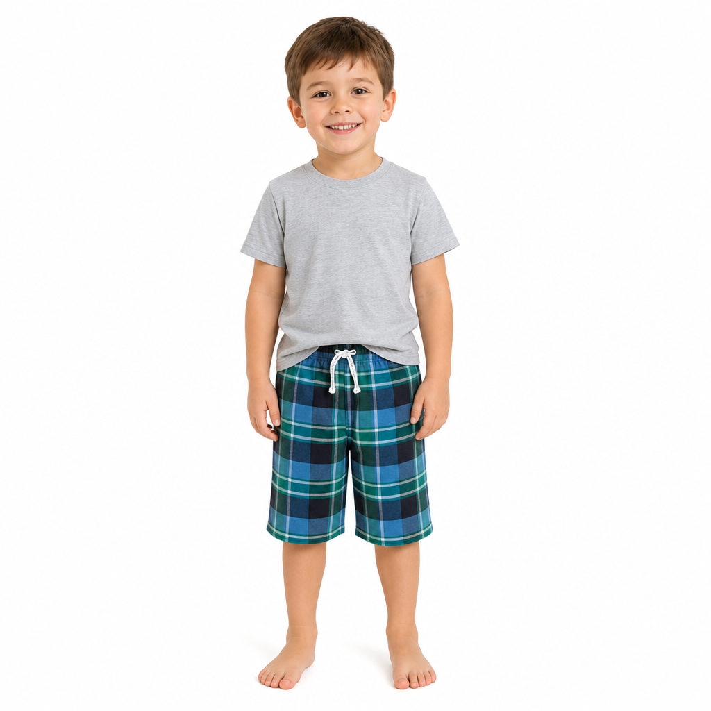 Cargo Bay Boys Check Short Pyjamas