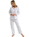 Marlon Womens Floral Bouqeut Wincey Button Pyjamas
