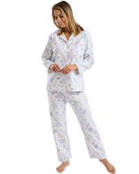Marlon Womens Floral Bouqeut Wincey Button Pyjamas