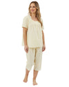 Marlon Womens Dobby Spot Cropped Pyjamas