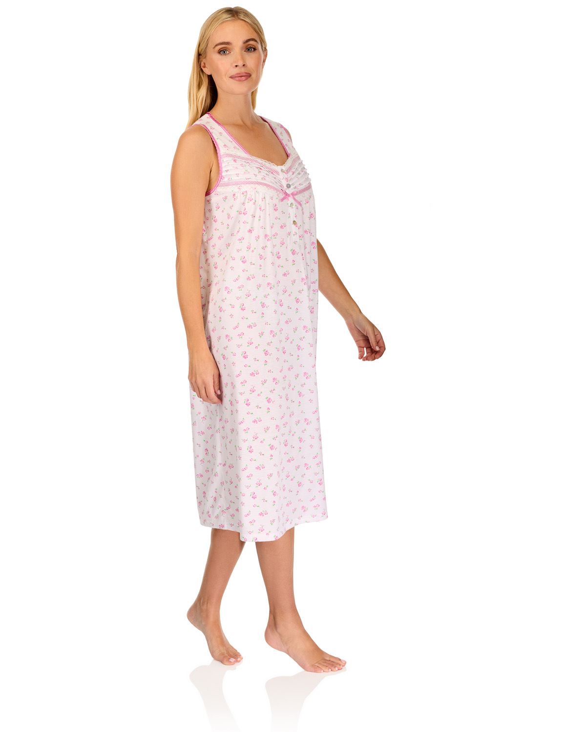 La Marquise Womens 'Vintage Blossoms' Sleeveless Nightie