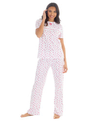 Cottonique Womens Jersey Cotton Floral Pyjamas