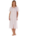 Slenderella Womens Polycotton Button Short Sleeve Nightie