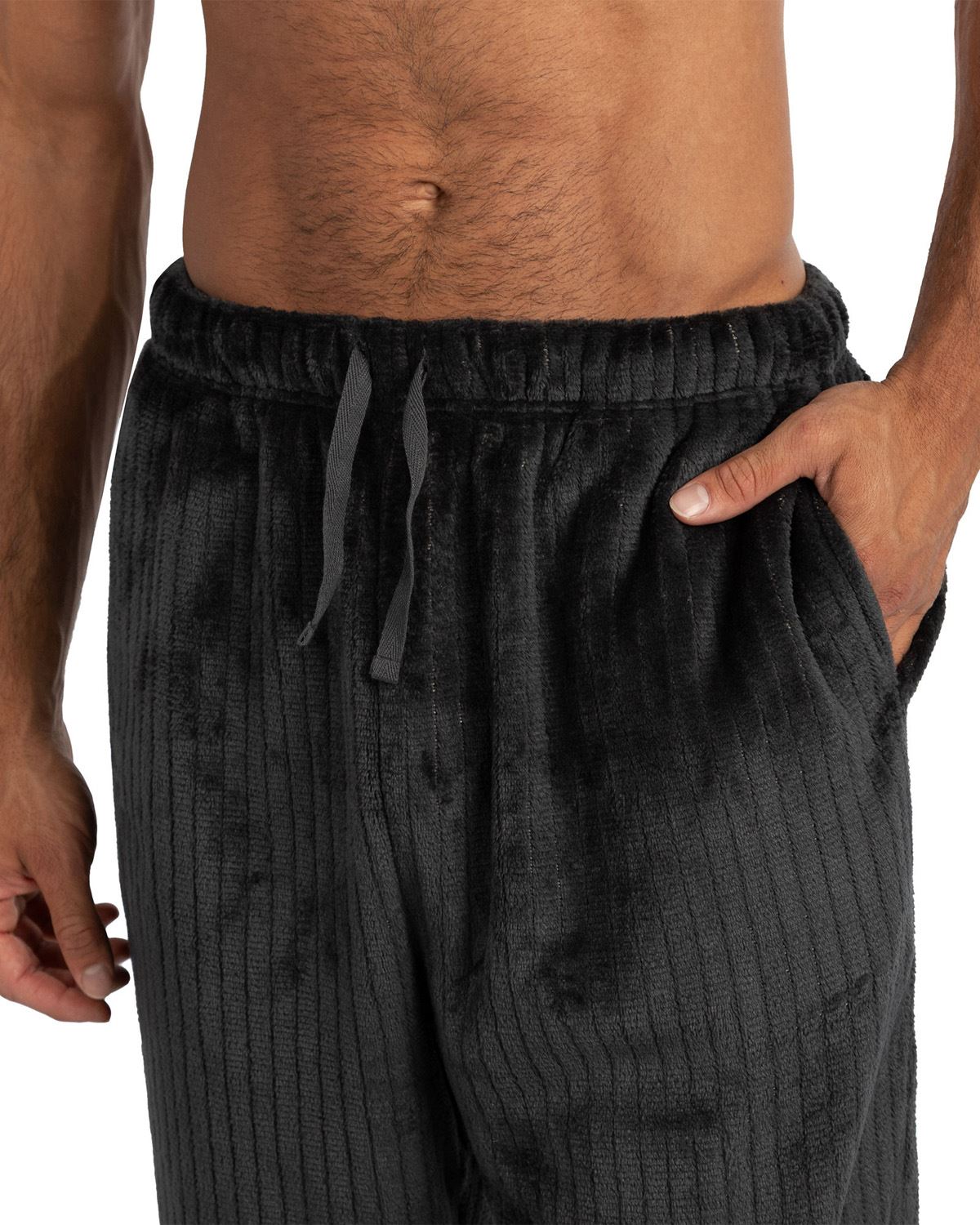 Cargo Bay Mens Ribbed Stripe Fleece Lounge Set