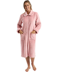 Marlon Womens Faux Fur Zip Robe