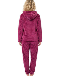 Indigo Sky Womens Zig Zag Fleece Hooded Pyjamas