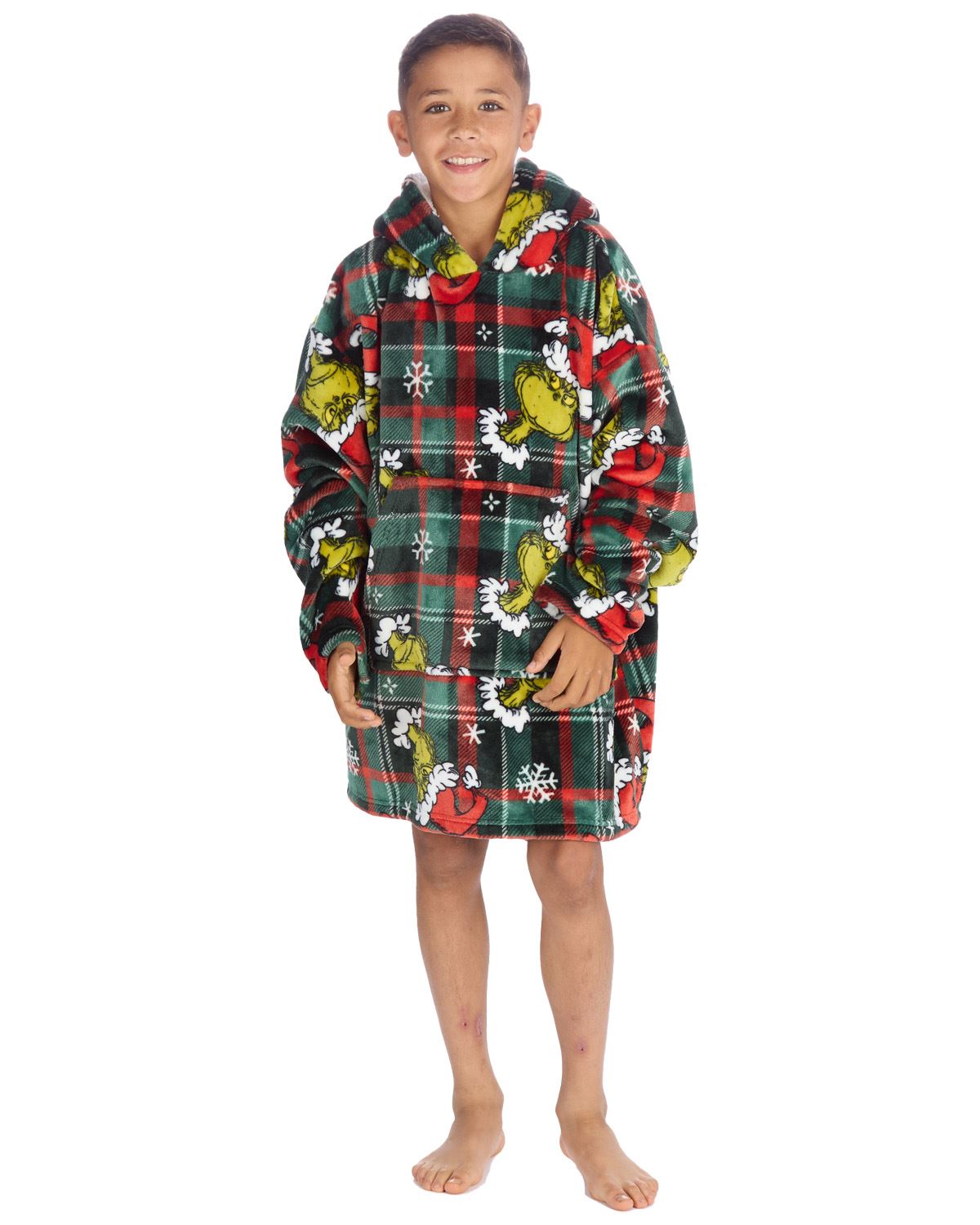 Grinch Matching Family Oversized Fleece Hoodie
