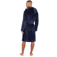 Slumber Hut Mens Polished Hooded Dressing Gown
