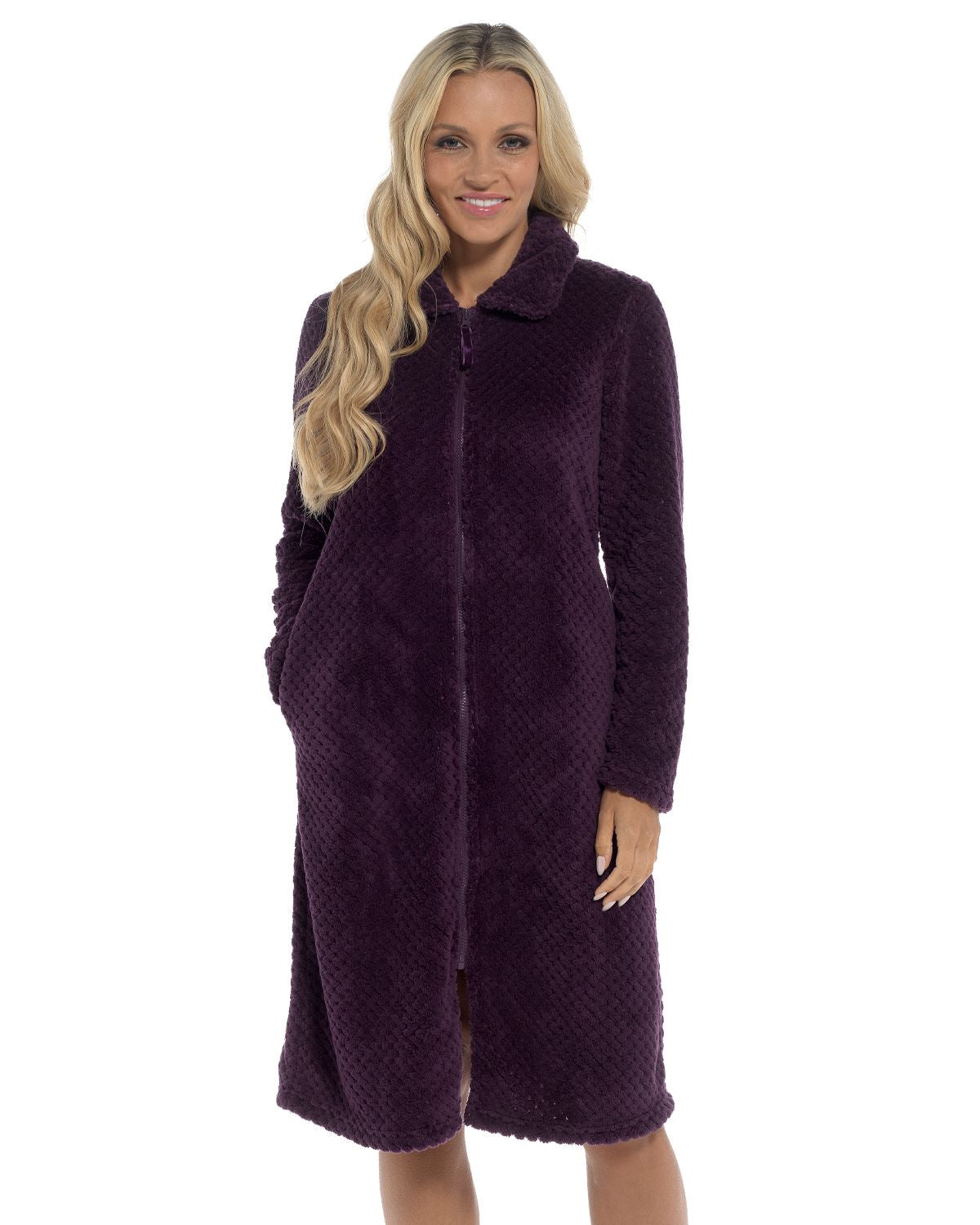Undercover Womens Waffle Fleece Zip Dressing Gown – Slumber Hut