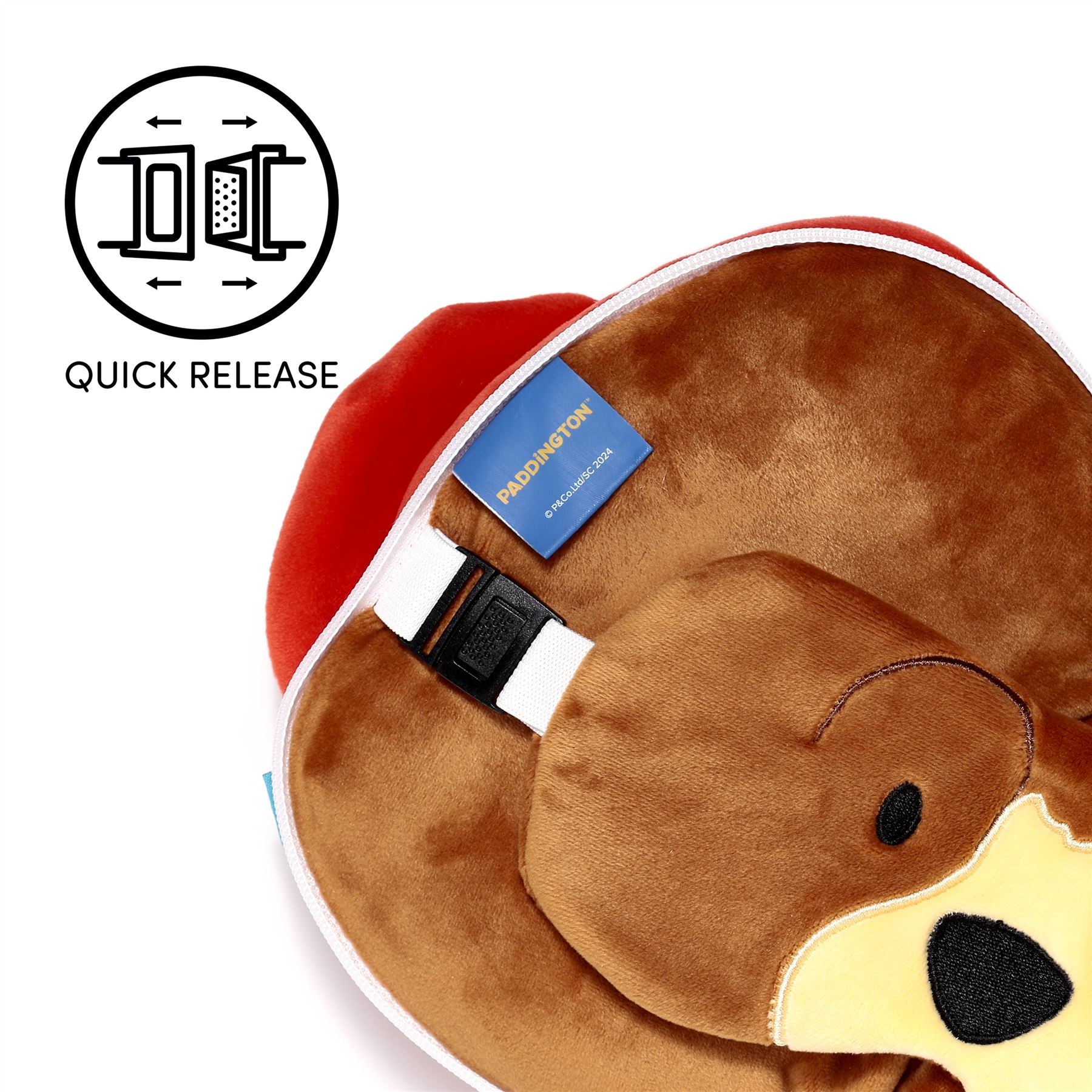 Relaxeazzz Paddington Bear Plush Travel Pillow & Eye Mask