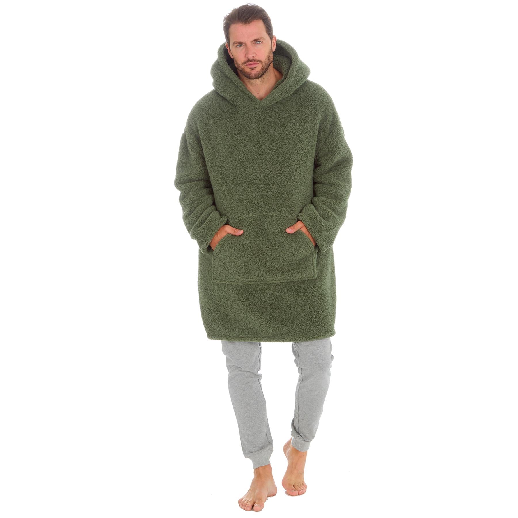 Huggable Mens Borg Fleece Oversized Hoodie