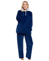 La Marquise Womens 'Blue Leopard' Supersoft Lounge Pyjamas