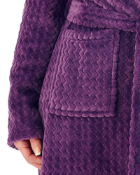 Slenderella Womens Chevron Fleece Dressing Gown