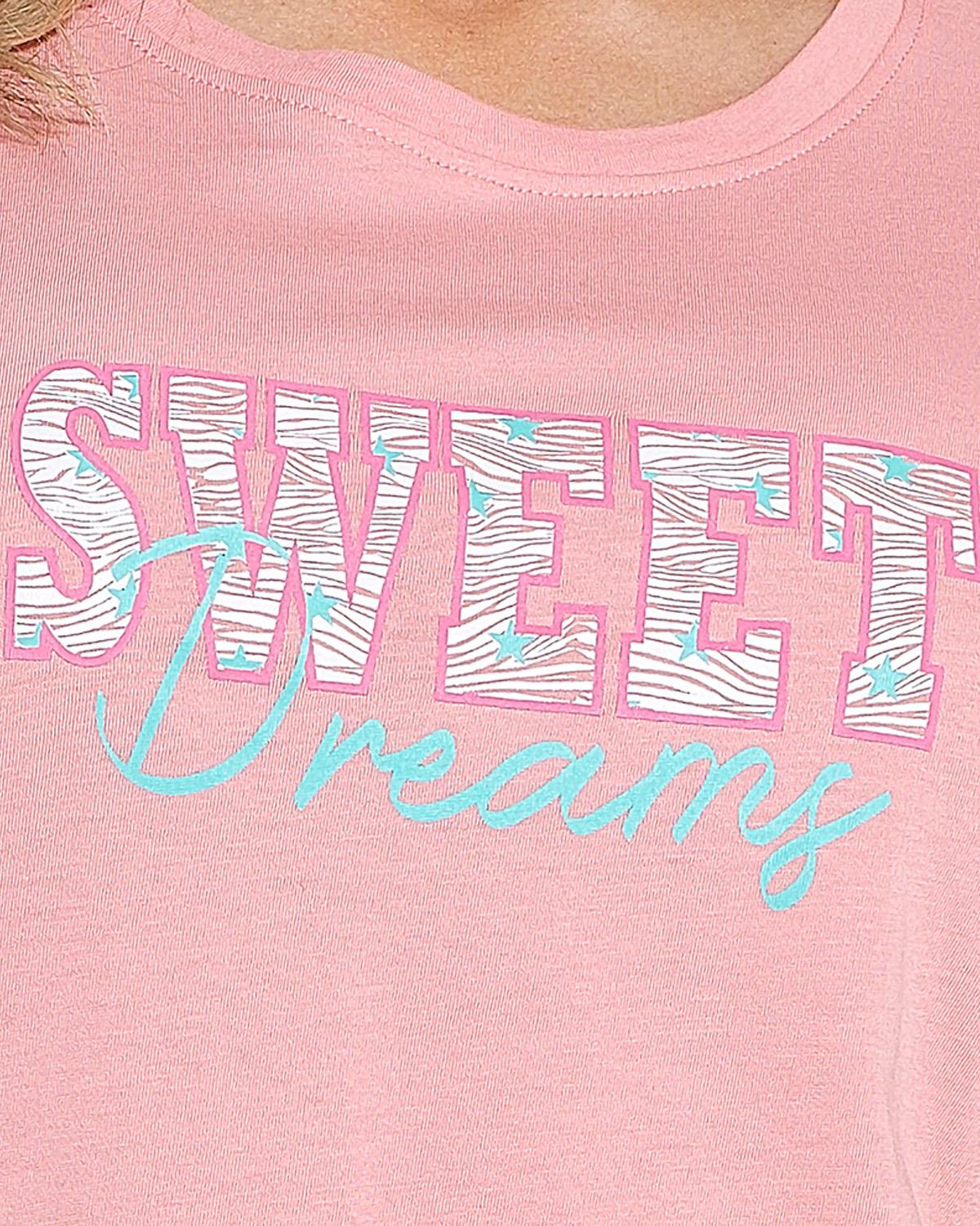 Ladies Sweet Dreams Blossom Star Print Pyjama Set
