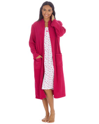 Slumber Hut Womens Zip Fleece Dressing Gown