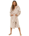 Womens Polished Fleece Cuff Detail Dressing Gown