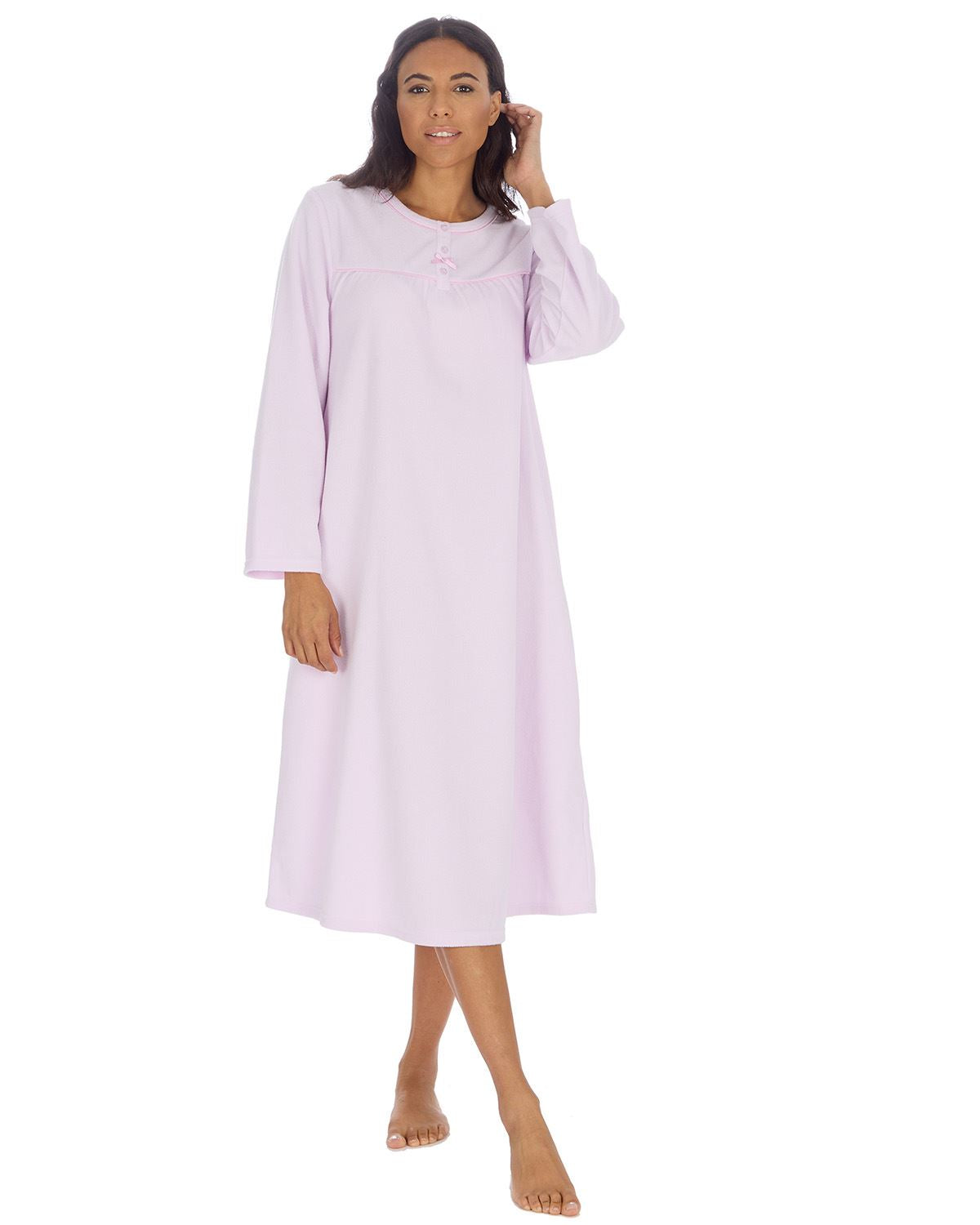 Countess Christie Womens Micro Fleece Long Sleeve Nightie