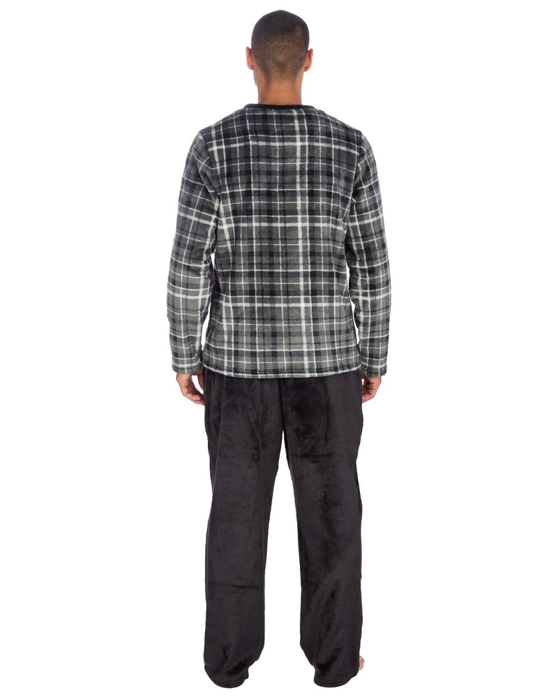 Cargo Bay Mens Polished Fleece Check Pyjamas