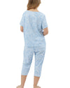 Marlon Womens Floral Jersey Cropped Pyjamas
