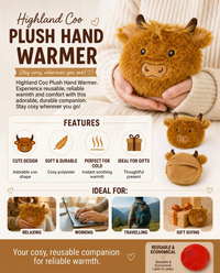 Highland Coo Cow Plush Hand Warmer
