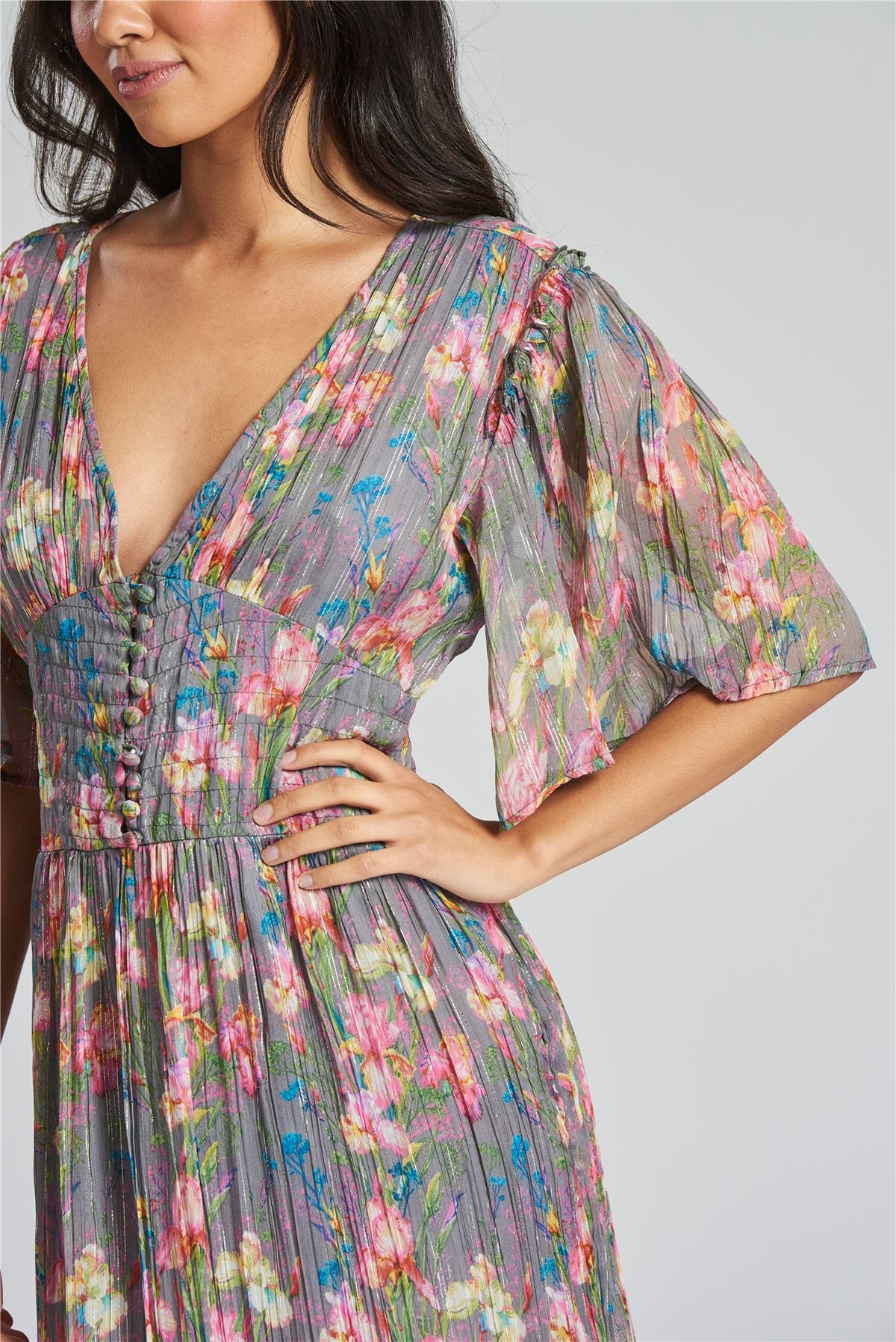South Beach Womens Paisley Print Midi Dress