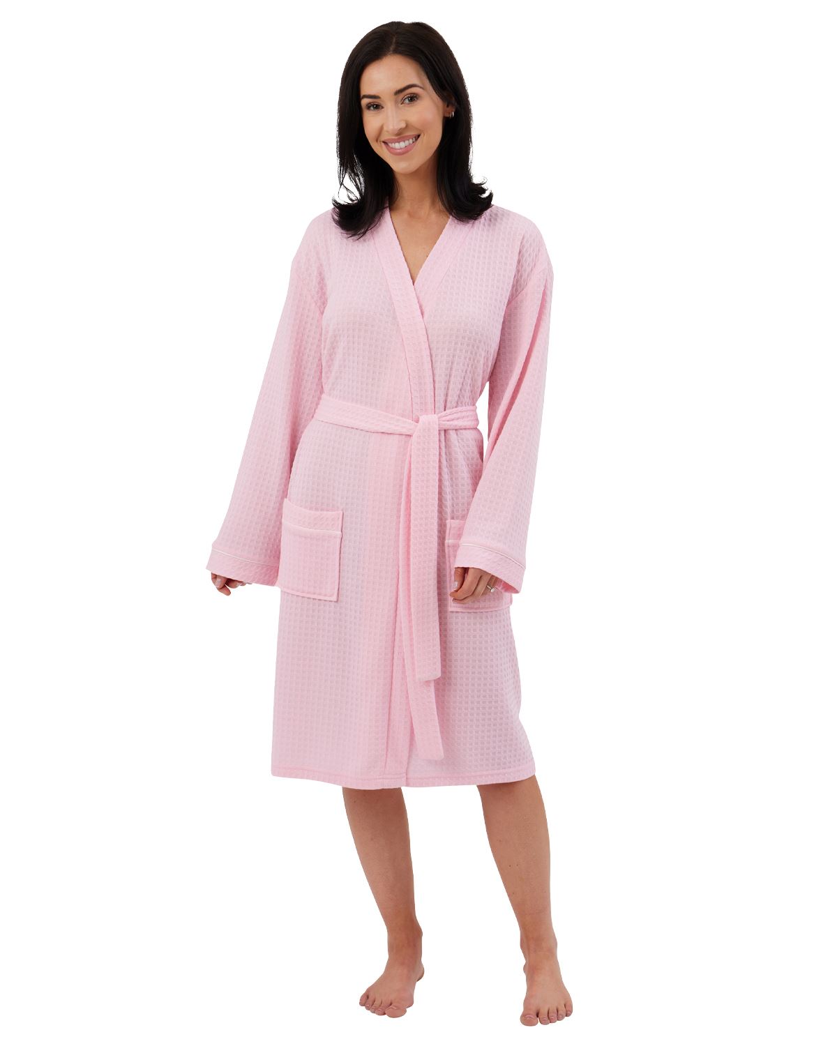 Indigo Sky Womens Waffle Knitted Robe