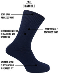 Bramble 3 Pack Mens Textured Casual Boot Socks