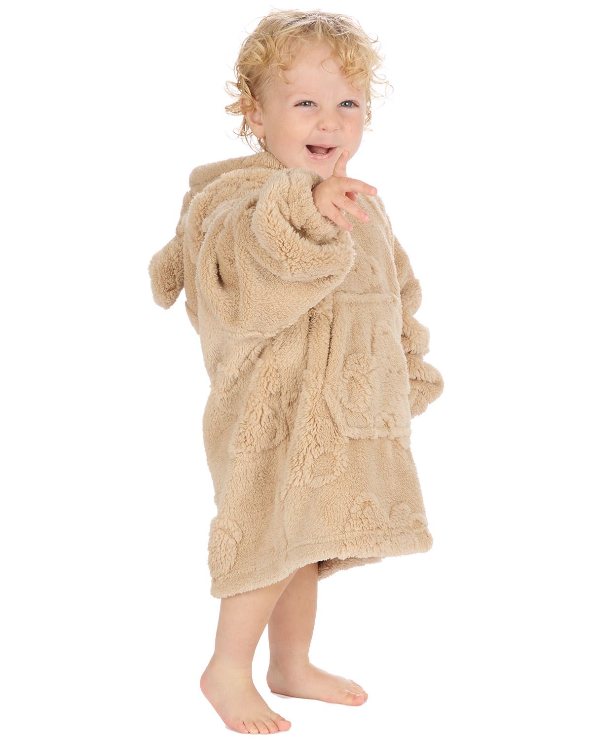 Huggable Kids Teddy Plush Fleece Hoodie