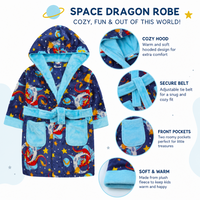 Boys Space Dragon Dressing Gown
