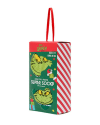 2 Pairs Grinch Slipper Socks - Gift Box
