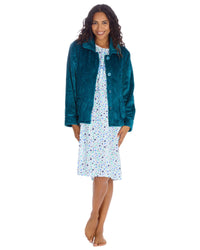 Ladies Embossed Button Bed Jacket