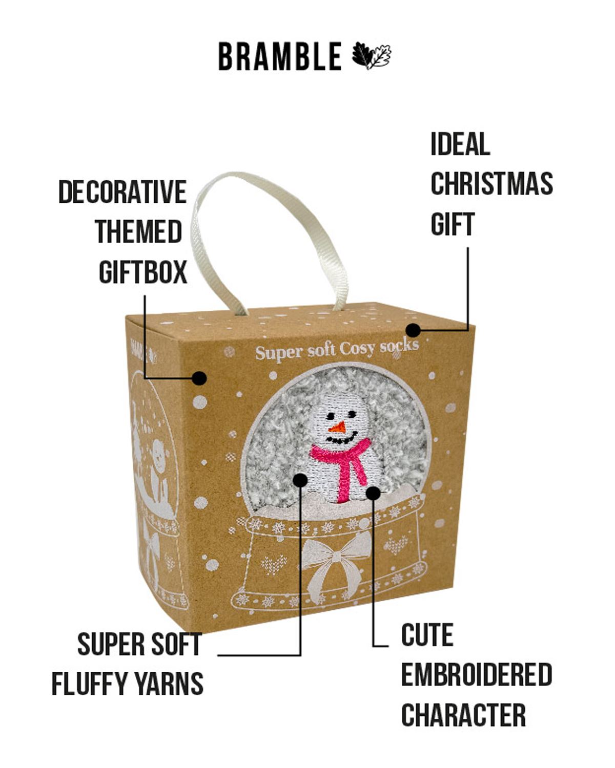 Ladies Bramble Fluffy Socks Gift Box