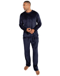 Cargo Bay Mens Ribbed Stripe Fleece Lounge Set