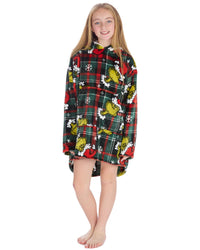 Grinch Matching Family Oversized Fleece Hoodie
