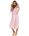 Womens Polished Fleece Cuff Detail Dressing Gown