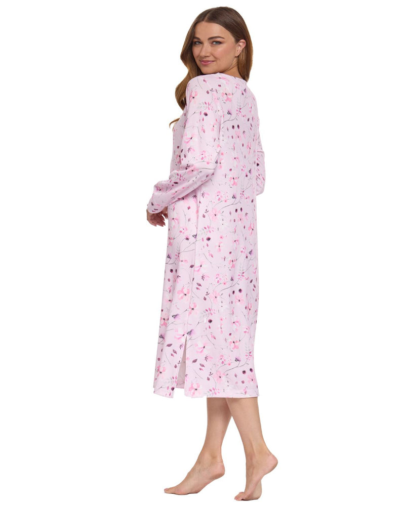 La Marquise Womens 'Floral Reflections' Long Sleeve Nightie