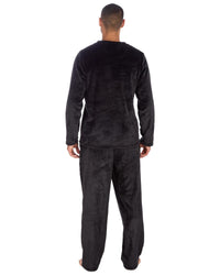 Cargo Bay Mens Polished Fleece Plain Pyjama Set