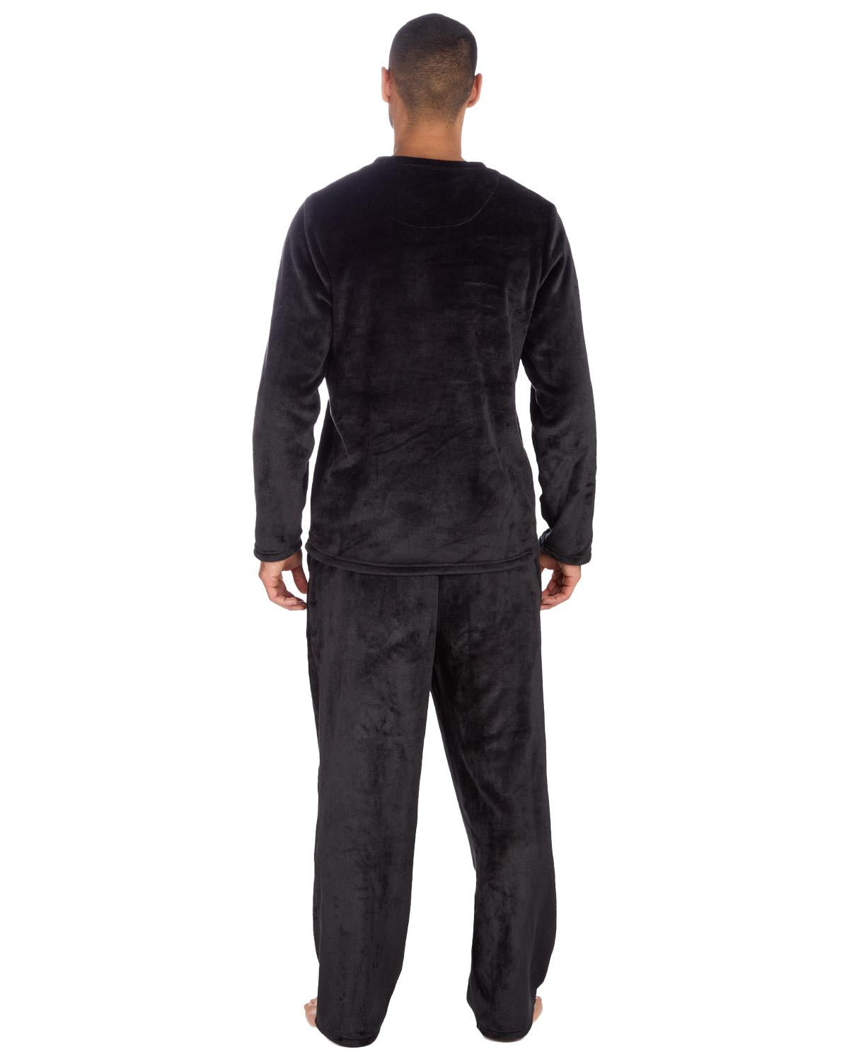 Cargo Bay Mens Polished Fleece Plain Pyjama Set