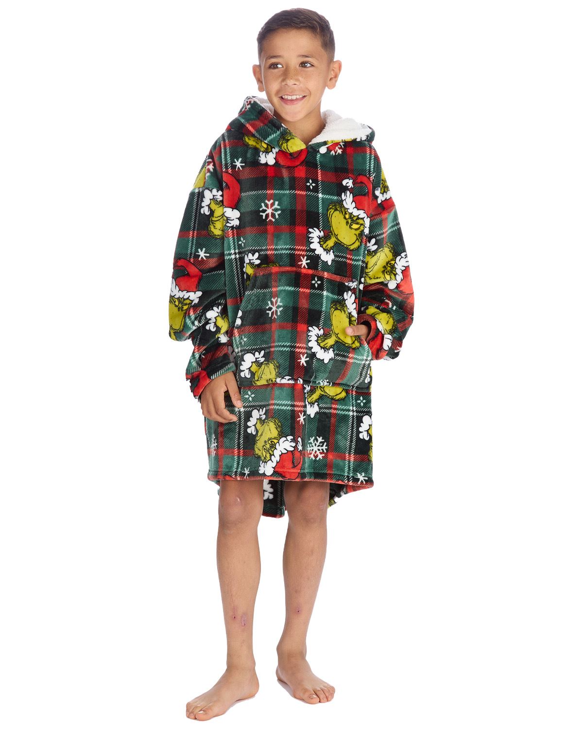 Grinch Matching Family Oversized Fleece Hoodie