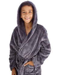Huggable Boys Embossed Football Hooded Robe