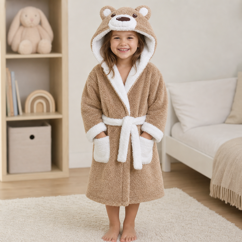 Kids Teddy Bear Dressing Gown