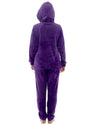 Womens Polished Fleece Slogan Hooded Pyjamas