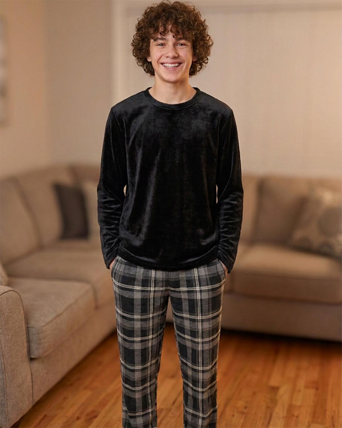 Teen Boys Flannel Fleece Pyjama Set