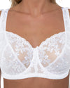 Gemm Womens Embroidered Bra - White