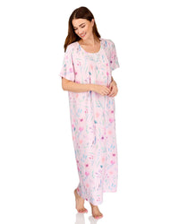 La Marquise Womens 'Watercolours' 43" & 50" Short Sleeve Nightie