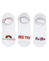Nice Socks Womens 3 Pack Slogan Liner Socks